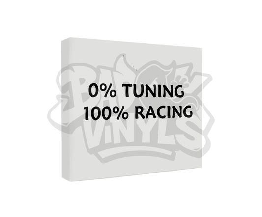 PEGATINA 0% TUNING 100% RACING