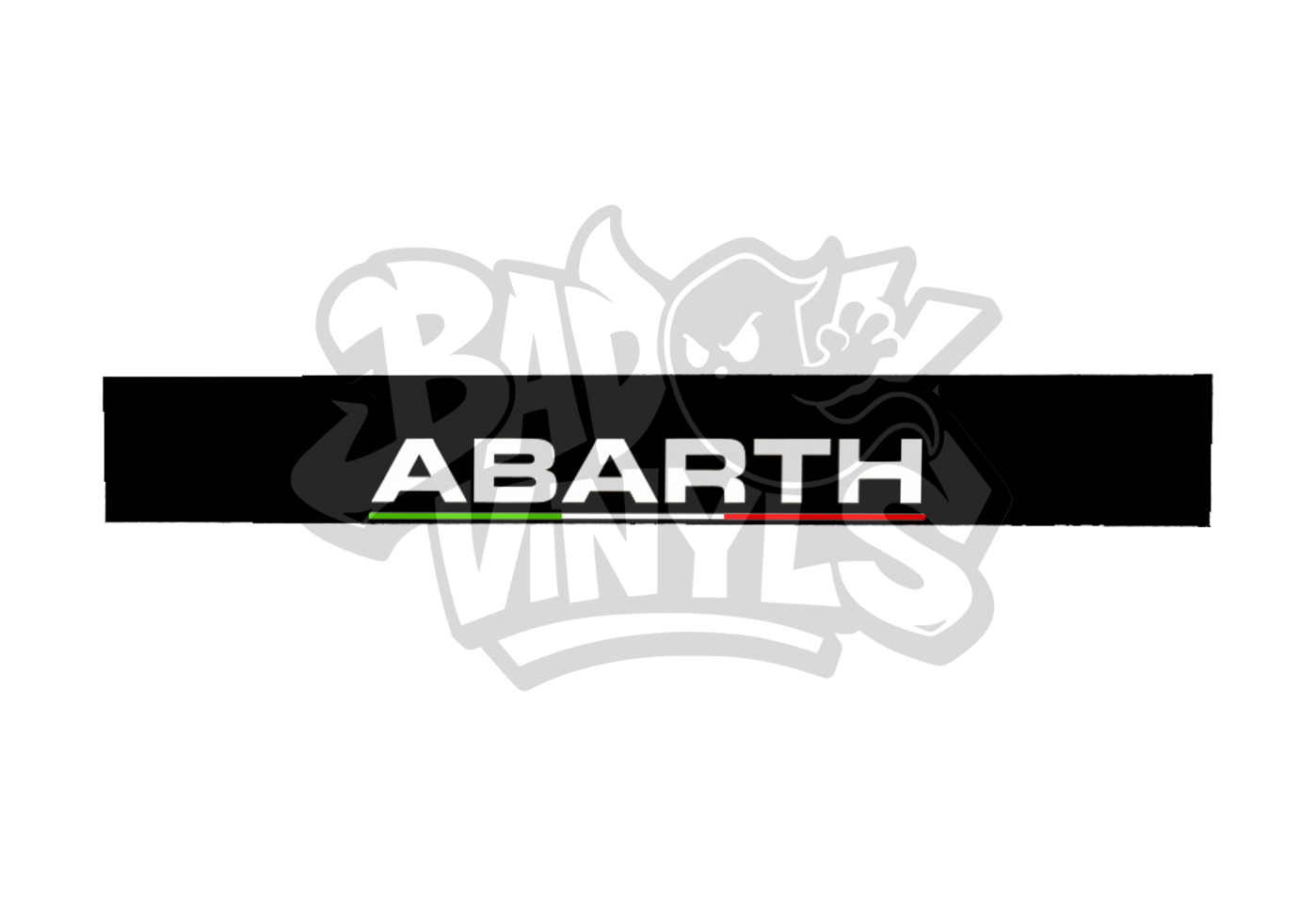 PARASOL ABARTH LETRAS CURVAS Y BANDERA