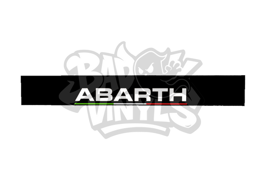 PARASOL ABARTH LETRAS CURVAS Y BANDERA