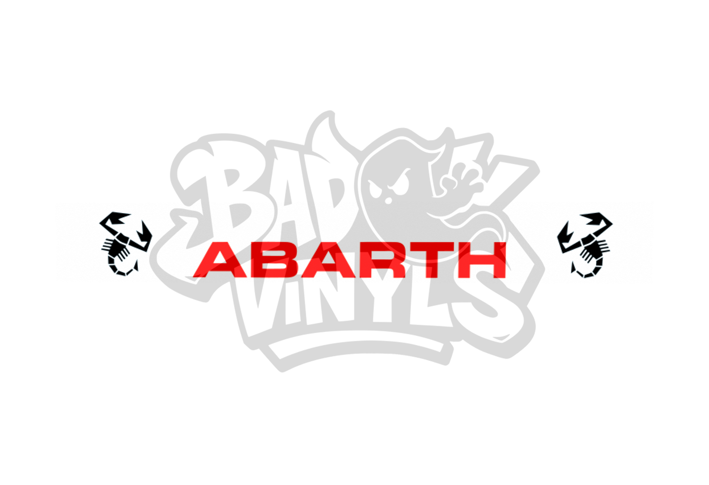 PARASOL ABARTH CON ESCORPIONES BLANCO