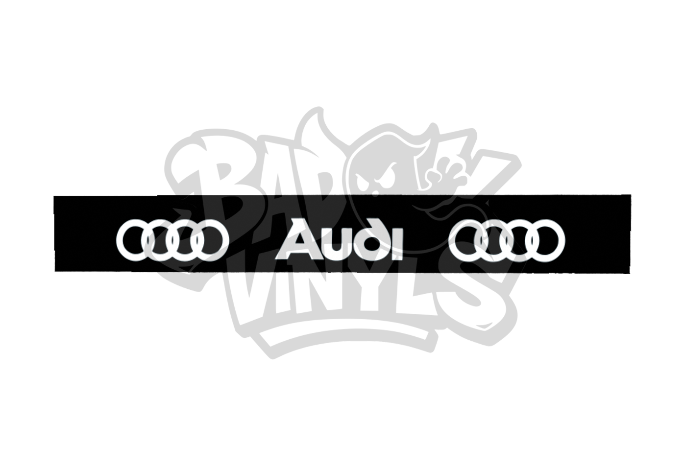 PARASOL AUDI NEGRO CON LETRAS Y LOGO BLANCO