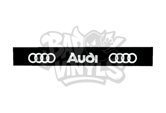 PARASOL AUDI NEGRO CON LETRAS Y LOGO BLANCO