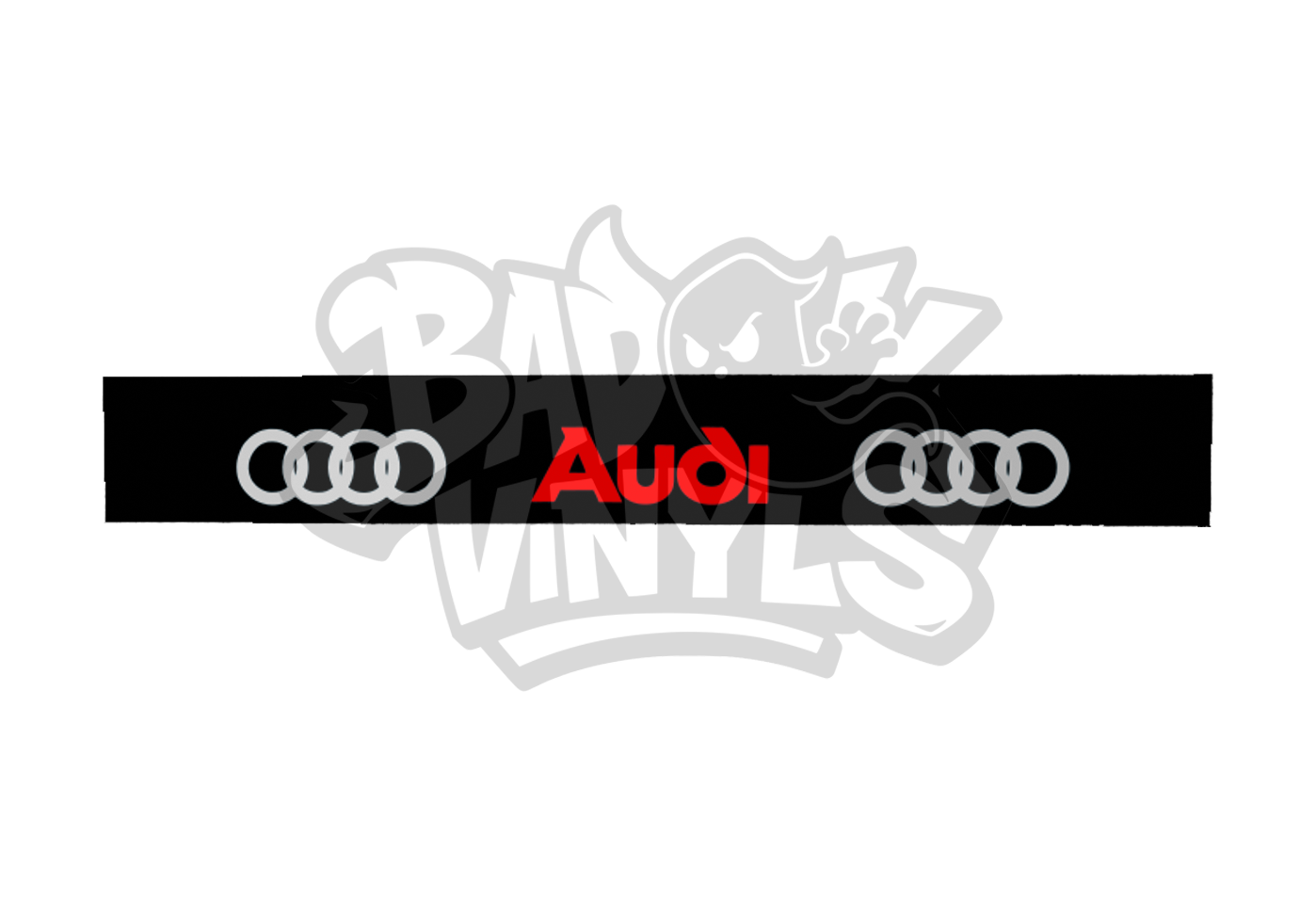 PARASOL AUDI NEGRO CON LETRAS ROJAS