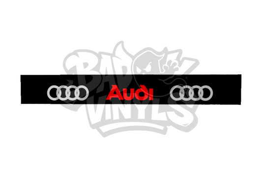 PARASOL AUDI NEGRO CON LETRAS ROJAS