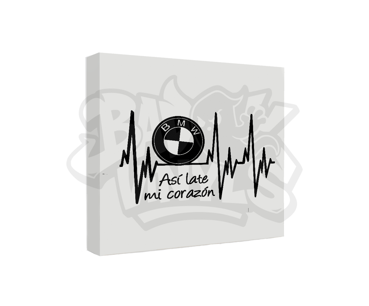 PEGATINA ASI LATE MI CORAZON BMW