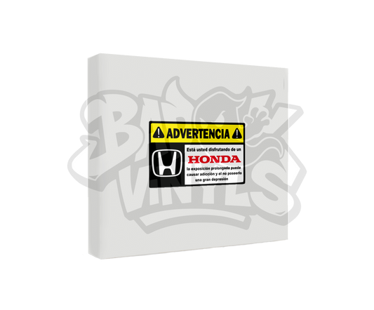 PEGATINA ADVERTENCIA HONDA