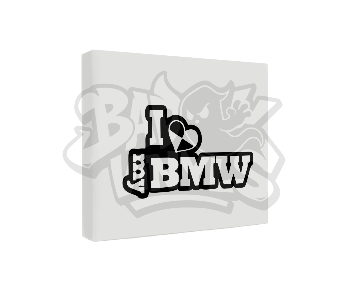 PEGATINA I LOVE MY BMW CORAZON