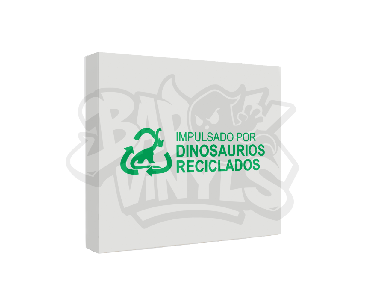 PEGATINA IMPULSADO POR DINOSAURIOS RECICLADOS