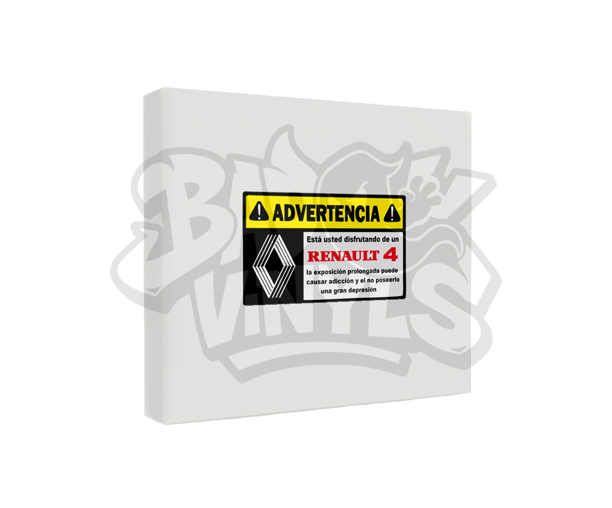 PEGATINA ADVERTENCIA RENAULT 4