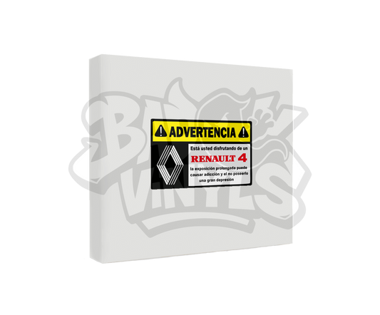 PEGATINA ADVERTENCIA RENAULT 4