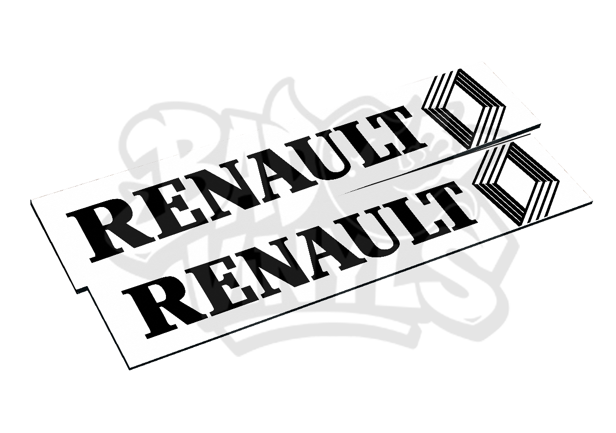 CUBRE MATRICULAS RENAULT ROMBO CLASICO (PACK 2 UDS.)