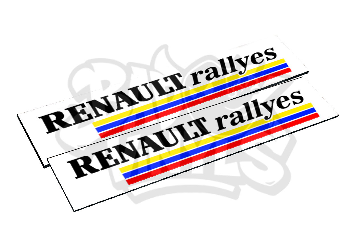 CUBRE MATRICULAS RENAULT RALLYES (PACK 2 UDS)
