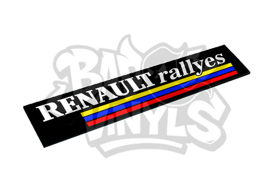 CUBRE MATRICULAS RENAULT RALLYES