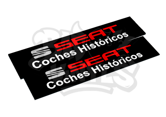 CUBRE MATRICULAS SEAT COCHES HISTORICOS (PACK 2 UNIDADES)