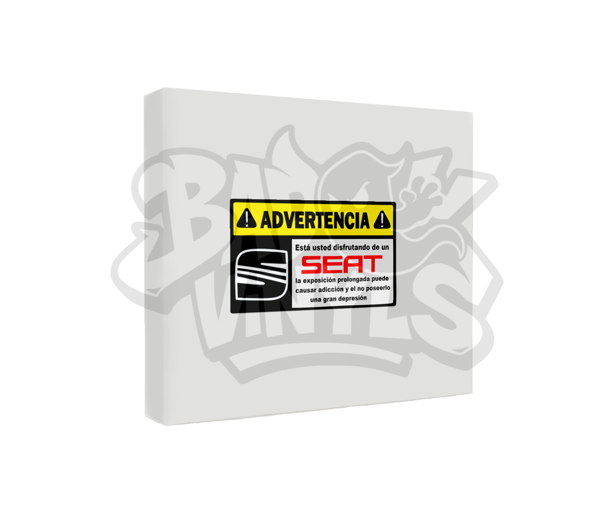 PEGATINA ADVERTENCIA SEAT