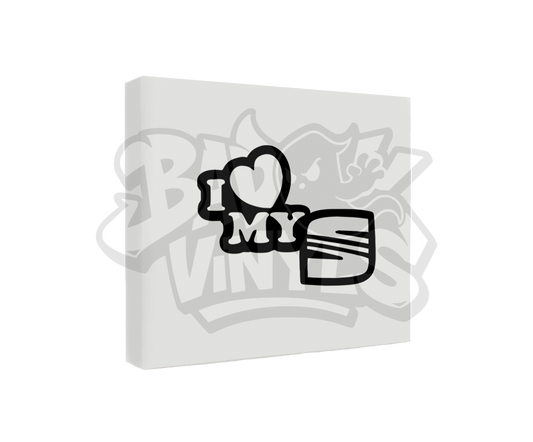 PEGATINA I LOVE MY SEAT LOGO