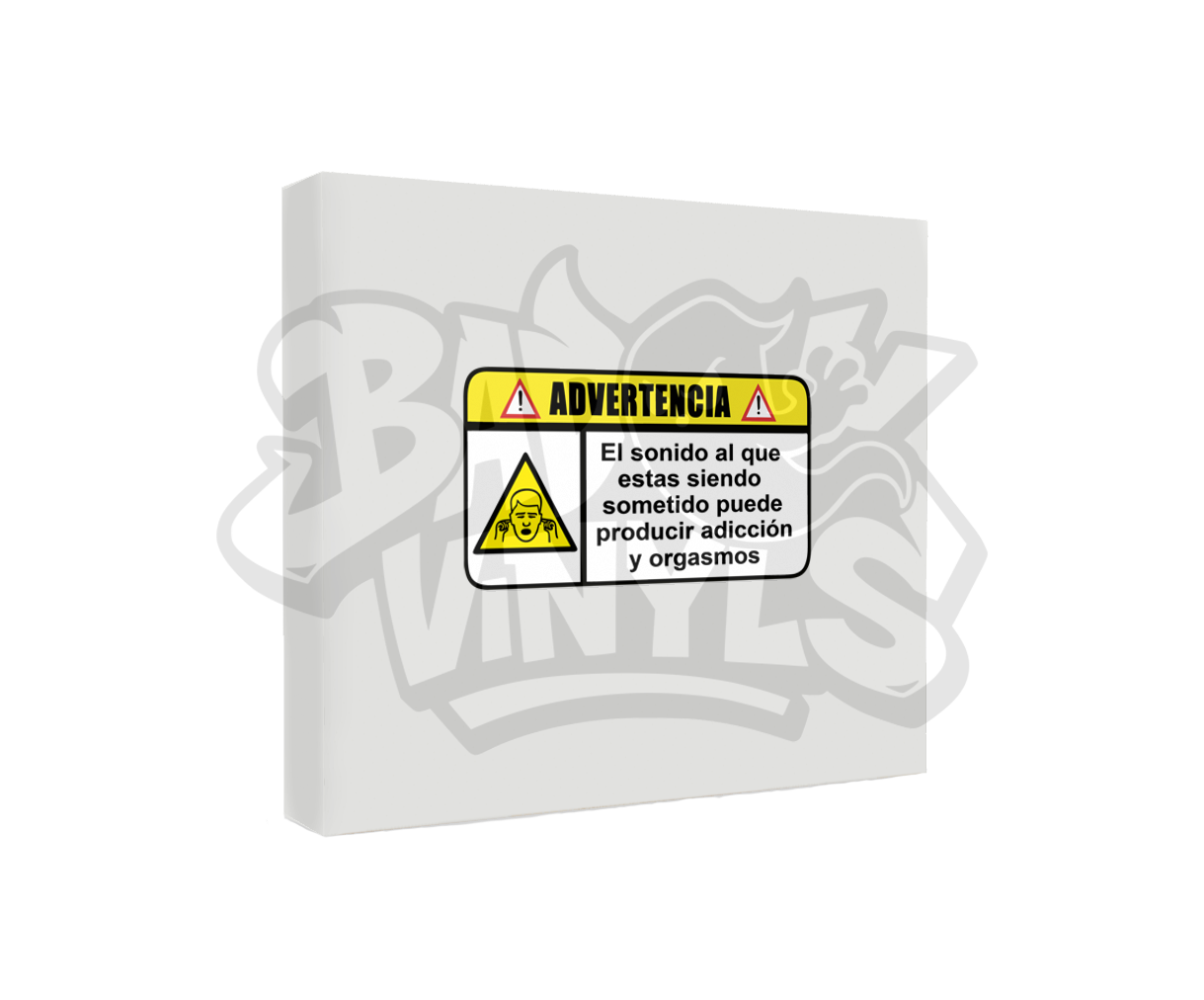 PEGATINA ADVERTENCIA SONIDO