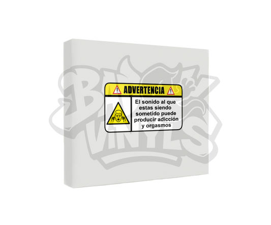 PEGATINA ADVERTENCIA SONIDO