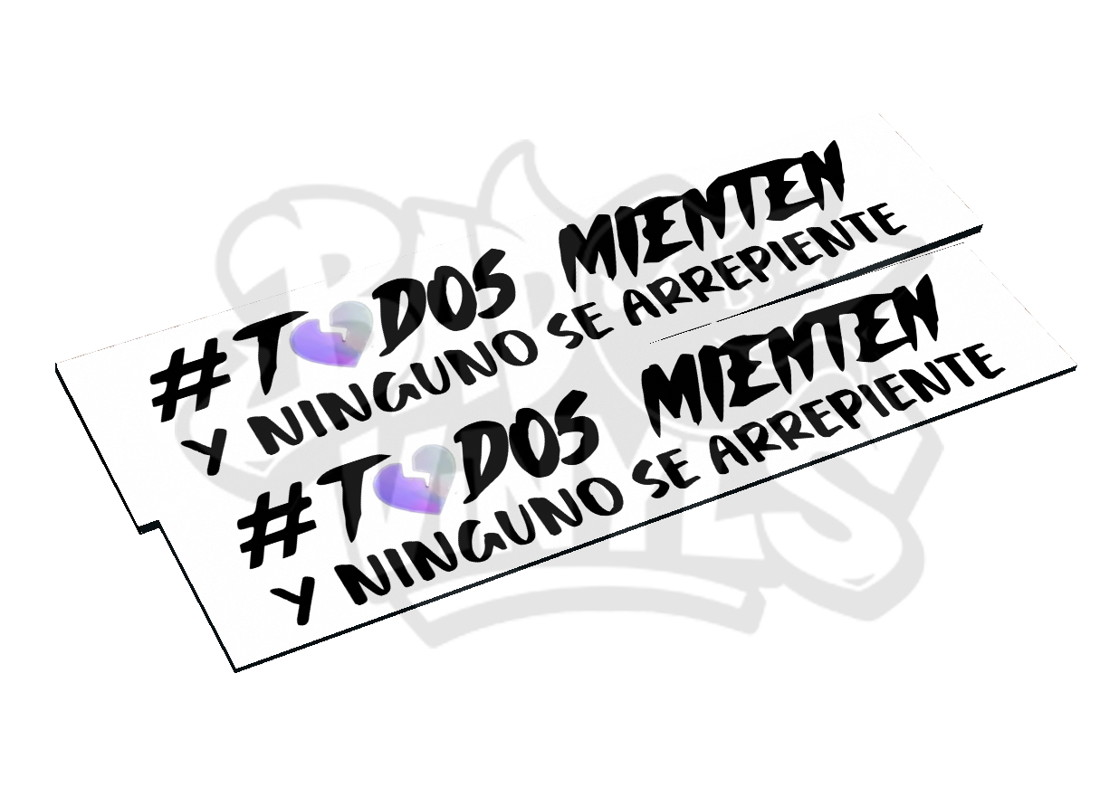 CUBRE MATRICULAS TODOS MIENTEN PACK 2