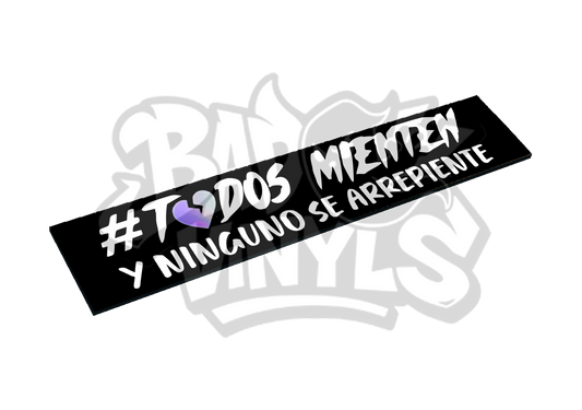 CUBRE MATRICULAS TODOS MIENTEN