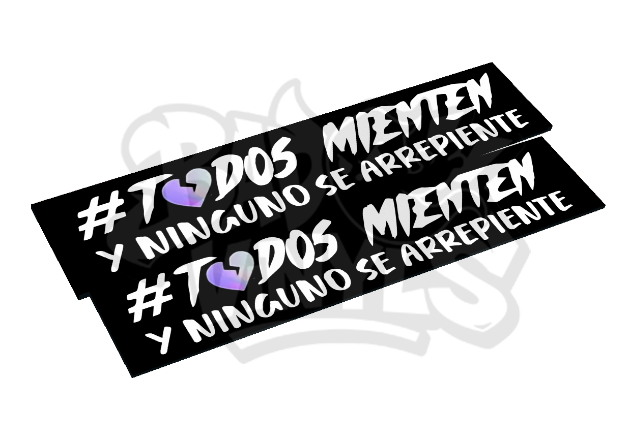 CUBRE MATRICULAS TODOS MIENTEN PACK 2