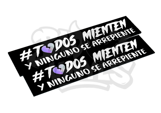 CUBRE MATRICULAS TODOS MIENTEN PACK 2