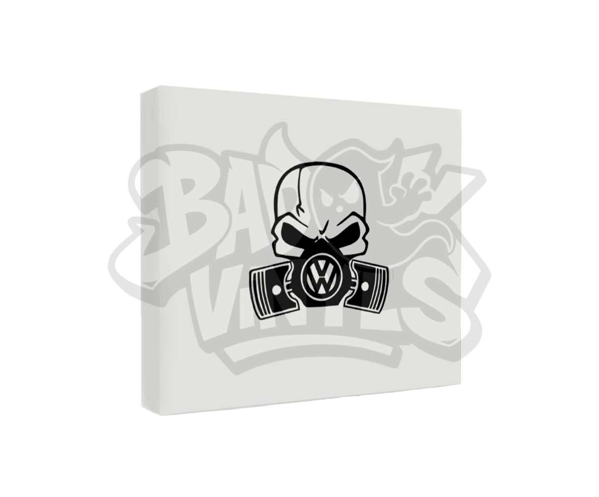 PEGATINA CALAVERA VOLKSWAGEN PISTONES