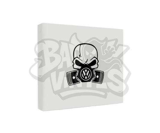 PEGATINA CALAVERA VOLKSWAGEN PISTONES