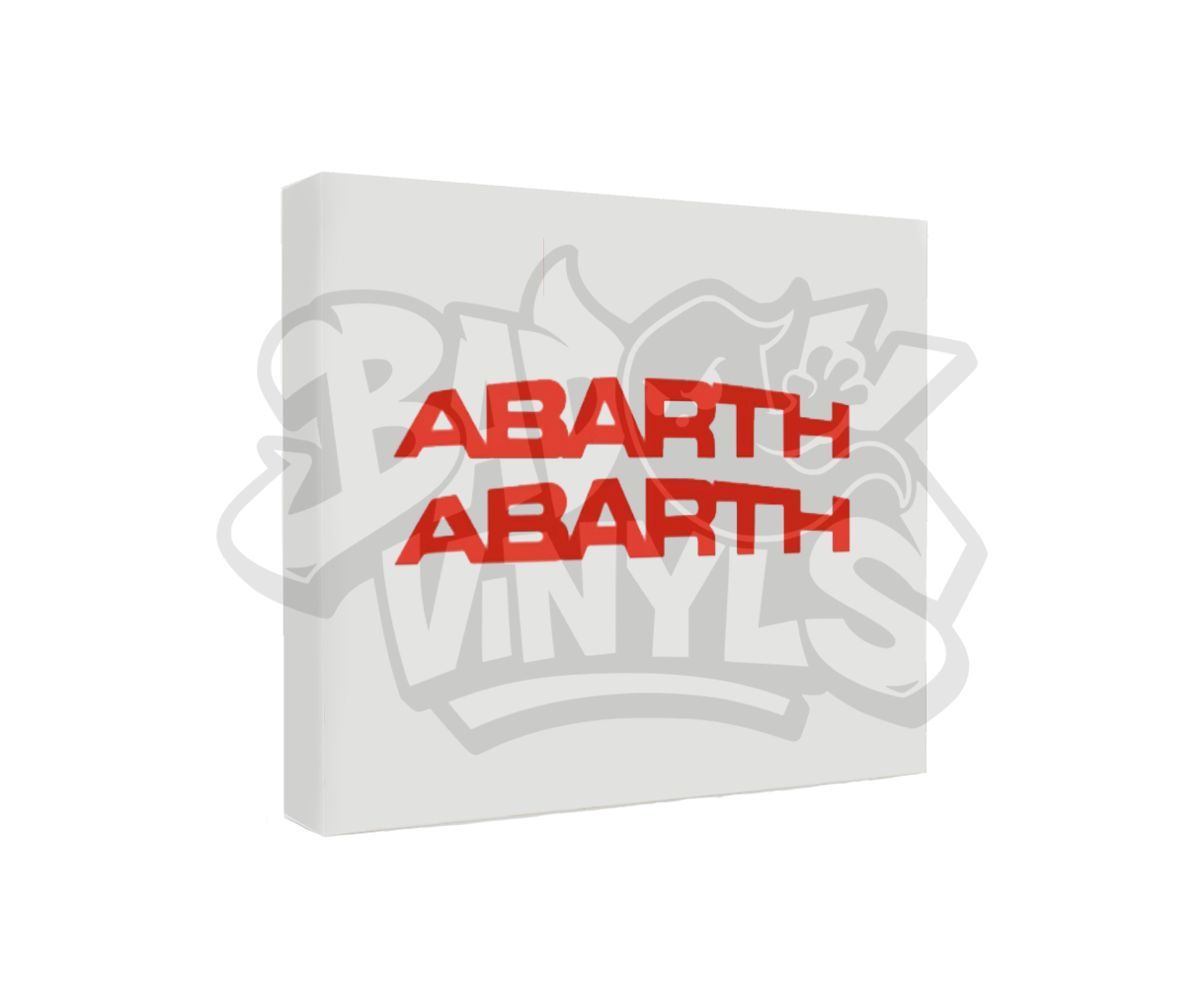 PEGATINA ABARTH CURVO ARRIBA (PACK 2 UNIDADES)