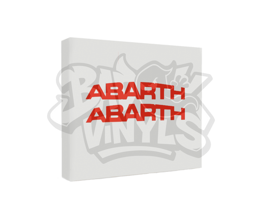 PEGATINA ABARTH CURVO ARRIBA (PACK 2 UNIDADES)