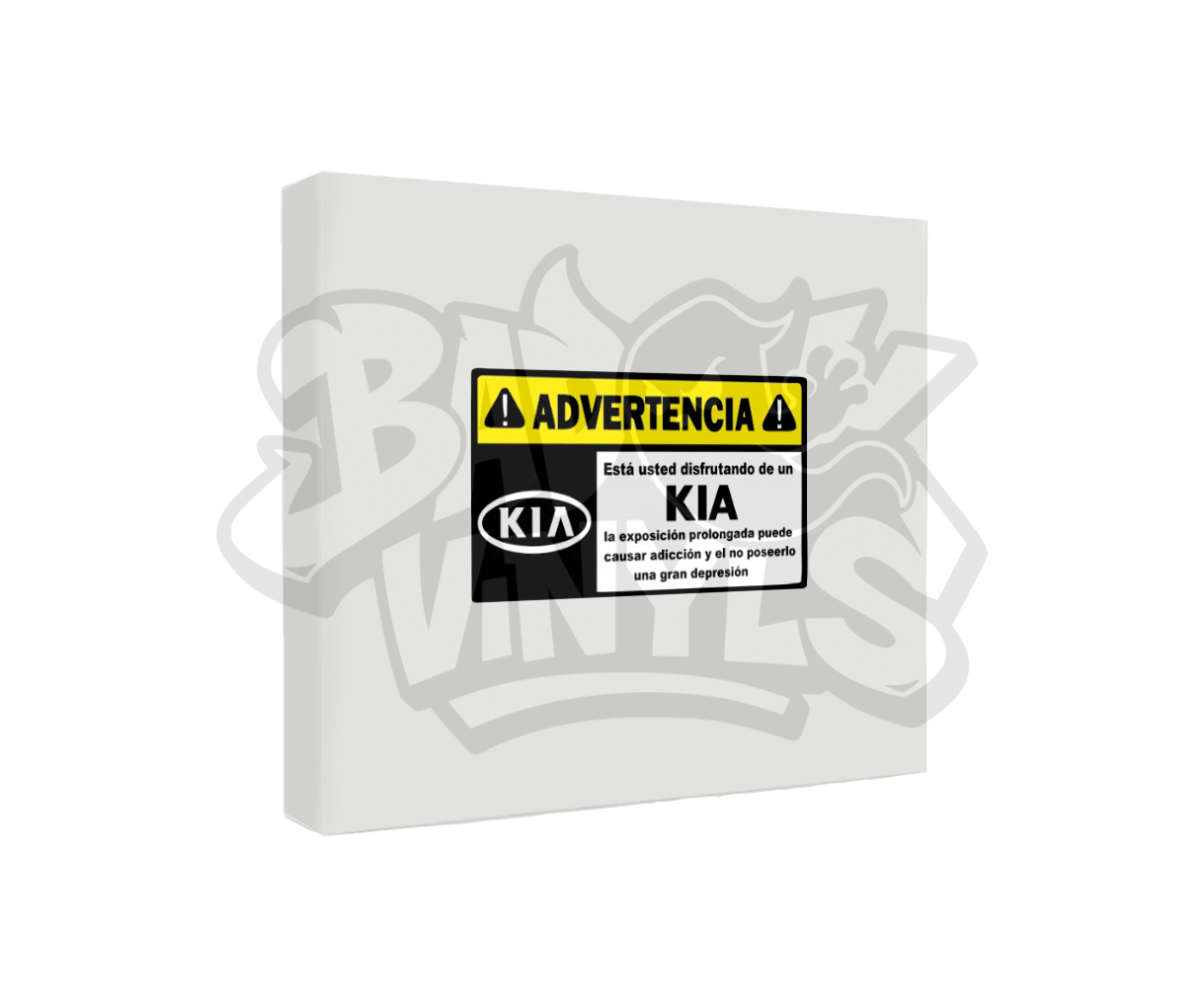 PEGATINA ADVERTENCIA KIA