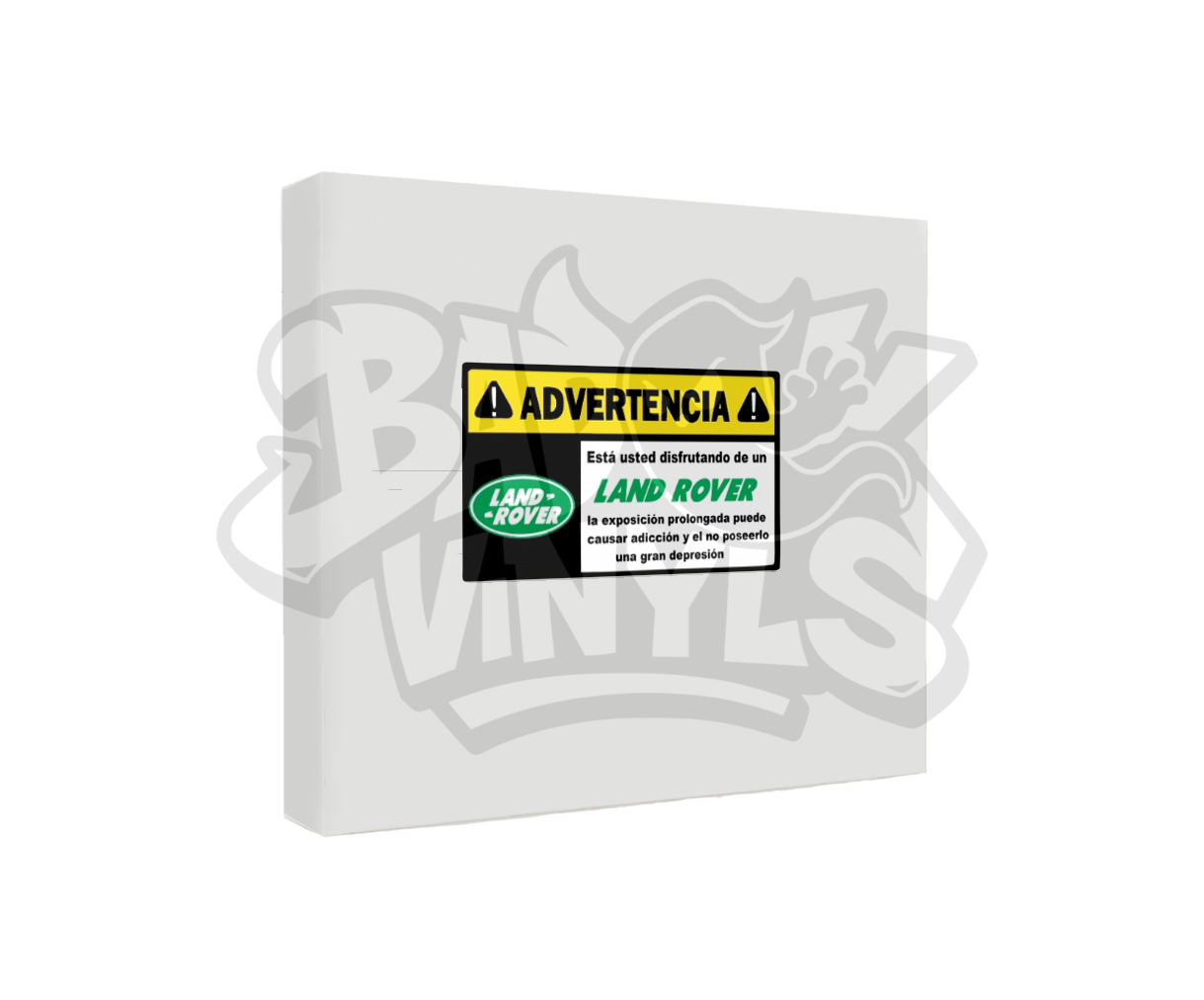 PEGATINA ADVERTENCIA LAND ROVER