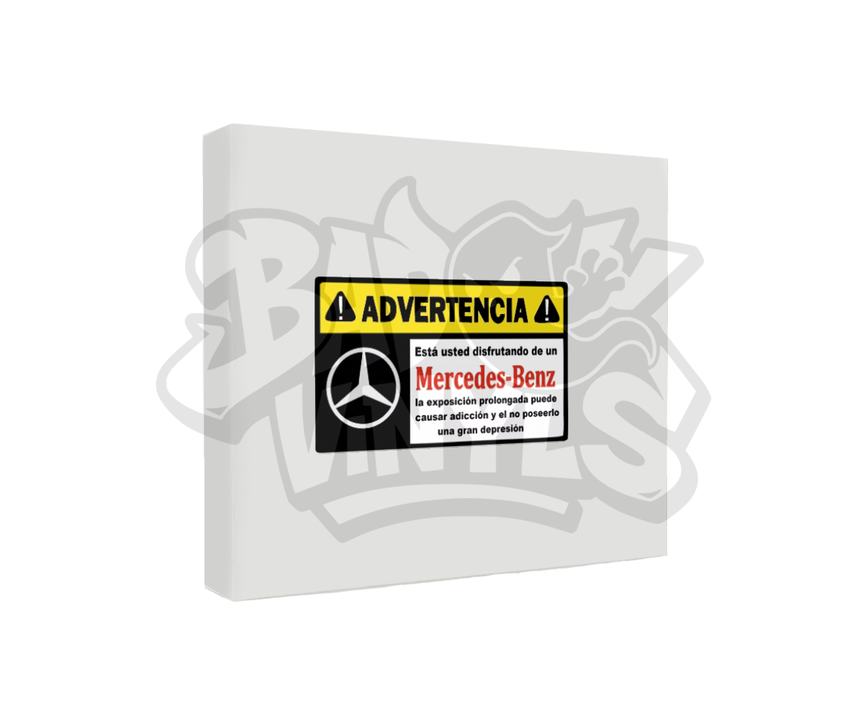 PEGATINA ADVERTENCIA MERCEDES BENZ