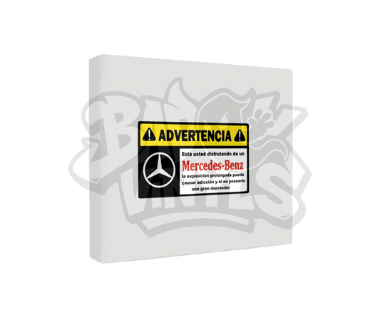 PEGATINA ADVERTENCIA MERCEDES BENZ