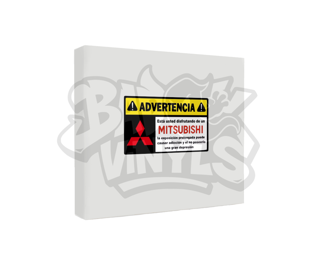 PEGATINA ADVERTENCIA MITSUBISHI IMPRESA