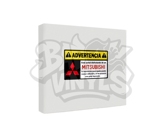 PEGATINA ADVERTENCIA MITSUBISHI IMPRESA