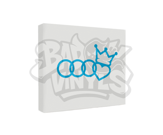 PEGATINA AUDI CORAZON CORONA