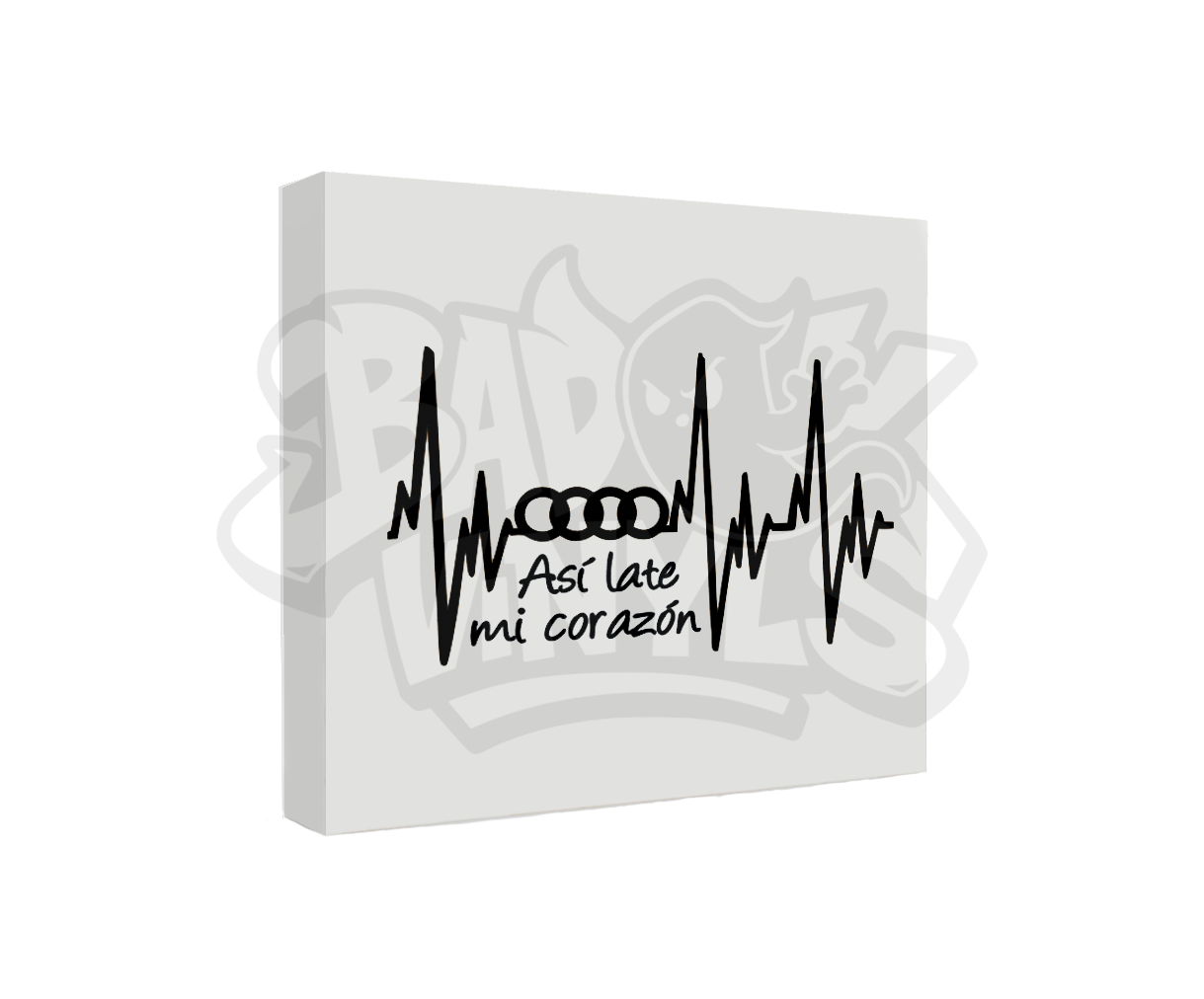 PEGATINA ASI LATE MI CORAZON AUDI