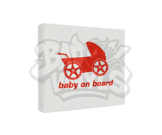 PEGATINA BABY ON BOARD CARRO LLANTAS (A BORDO)
