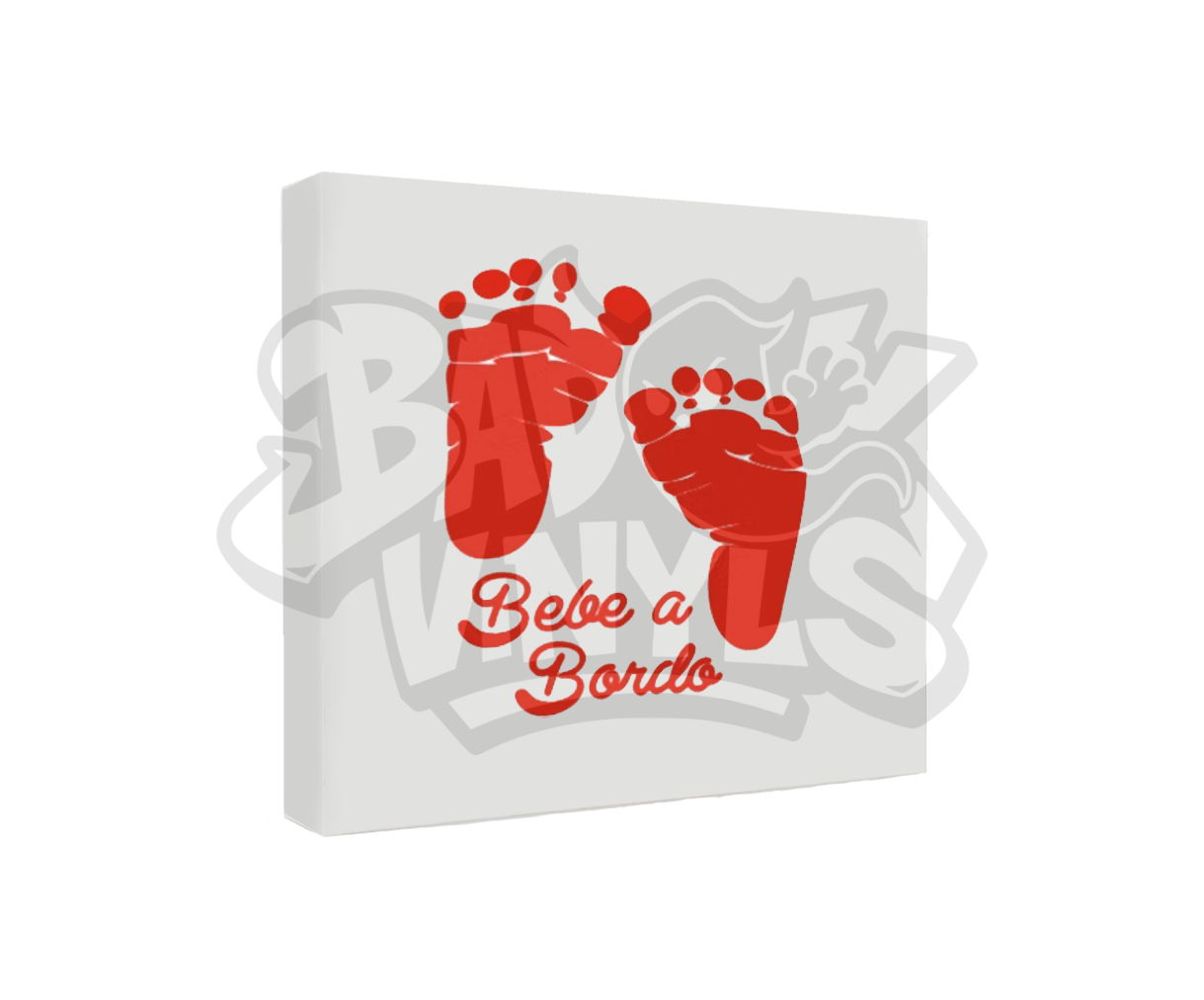 PEGATINA BEBE A BORDO HUELLAS