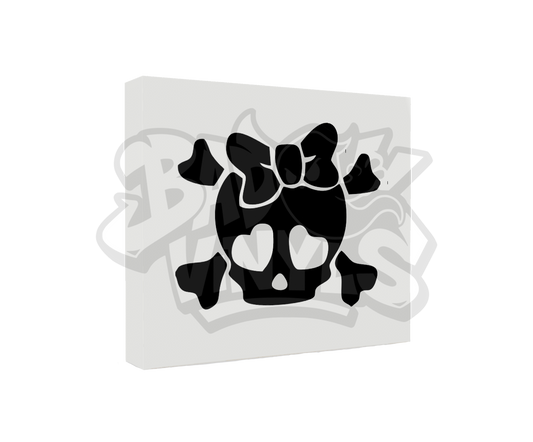 PEGATINA CALAVERA CORAZONES