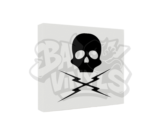 PEGATINA CALAVERA CON RAYOS