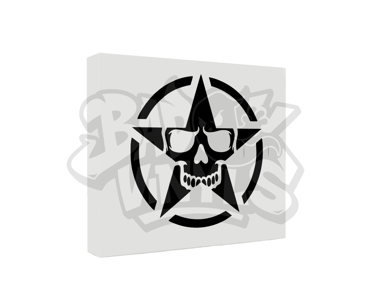 PEGATINA ESTRELLA  CALAVERA CENTRO