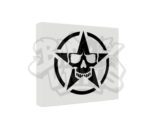 PEGATINA ESTRELLA  CALAVERA CENTRO