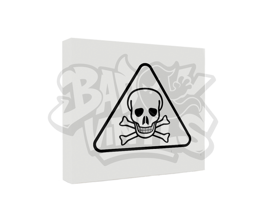 PEGATINA CALAVERA PELIGRO