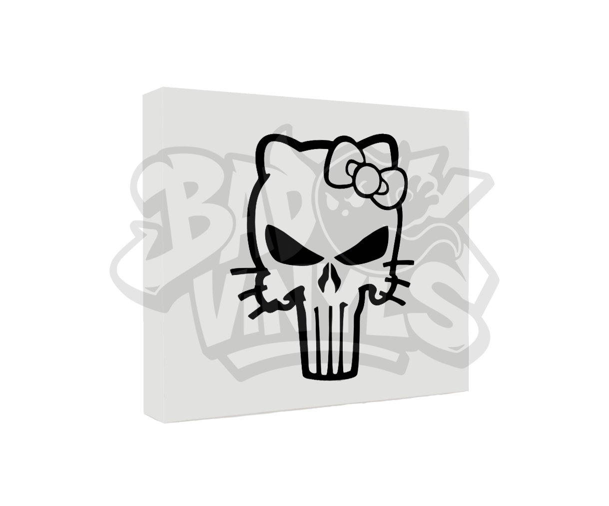 PEGATINA CALAVERA KITTY CASTIGADORA