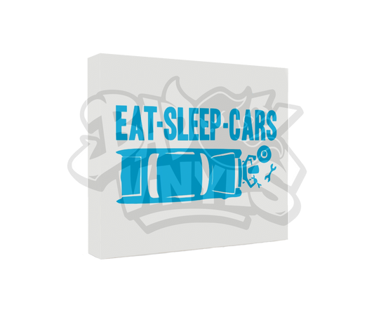 PEGATINA EAT SLEEP CARS