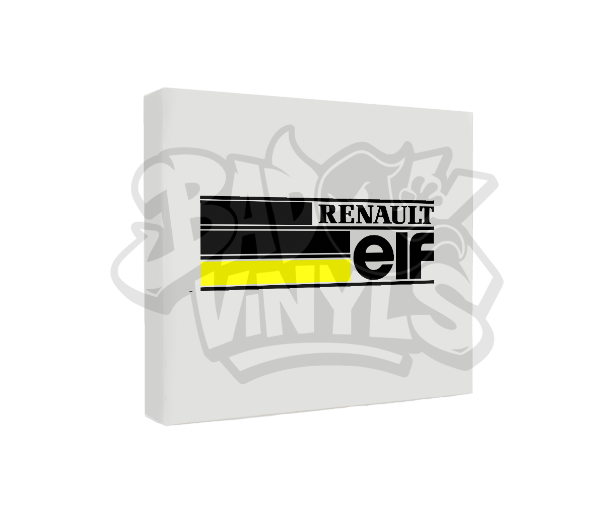 PEGATINA RENAULT ELF BICOLOR AMARILLO Y NEGRO