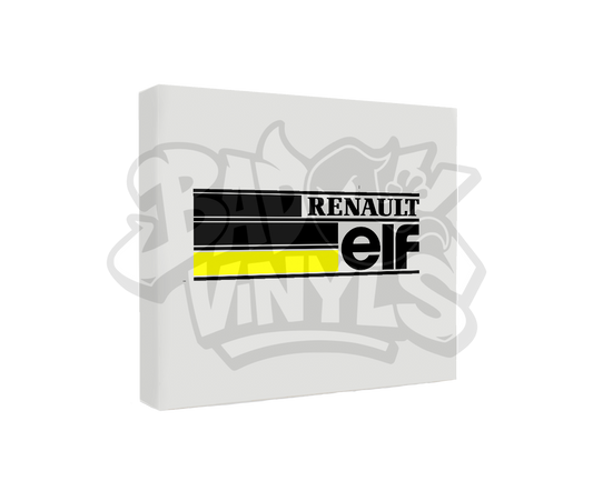 PEGATINA RENAULT ELF BICOLOR AMARILLO Y NEGRO