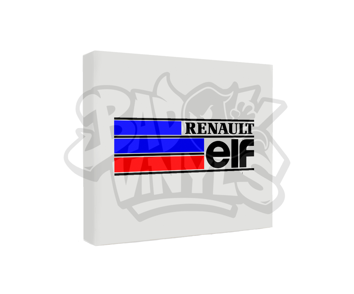 PEGATINA RENAULT ELF BICOLOR ROJO Y AZUL